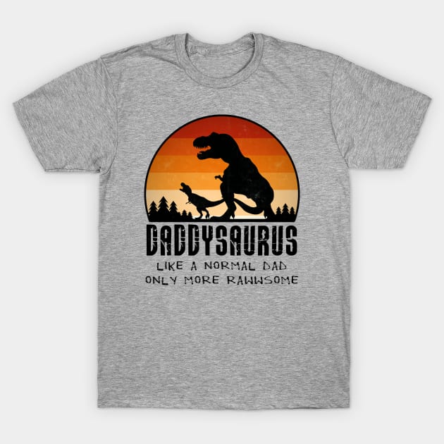 Retro Daddysaurus -Gift For Father T-Shirt by meowstudio